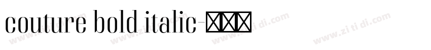 couture bold italic字体转换